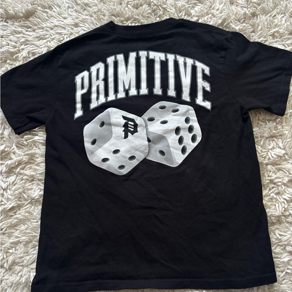 Primitive Kids Black and White Dice Graphic Tee SMALL